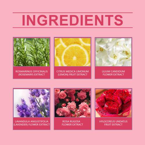 Blüten-Badekugeln mit Rose und Drachenfrucht