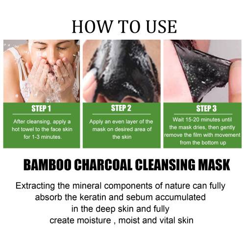 Bambuskohle Peel-Off Maske gegen Mitesser