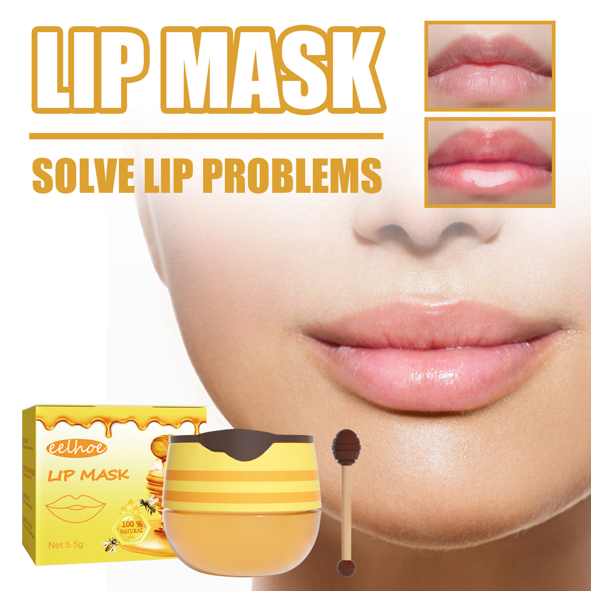 Honig Lippenmaske mit Vitamin E