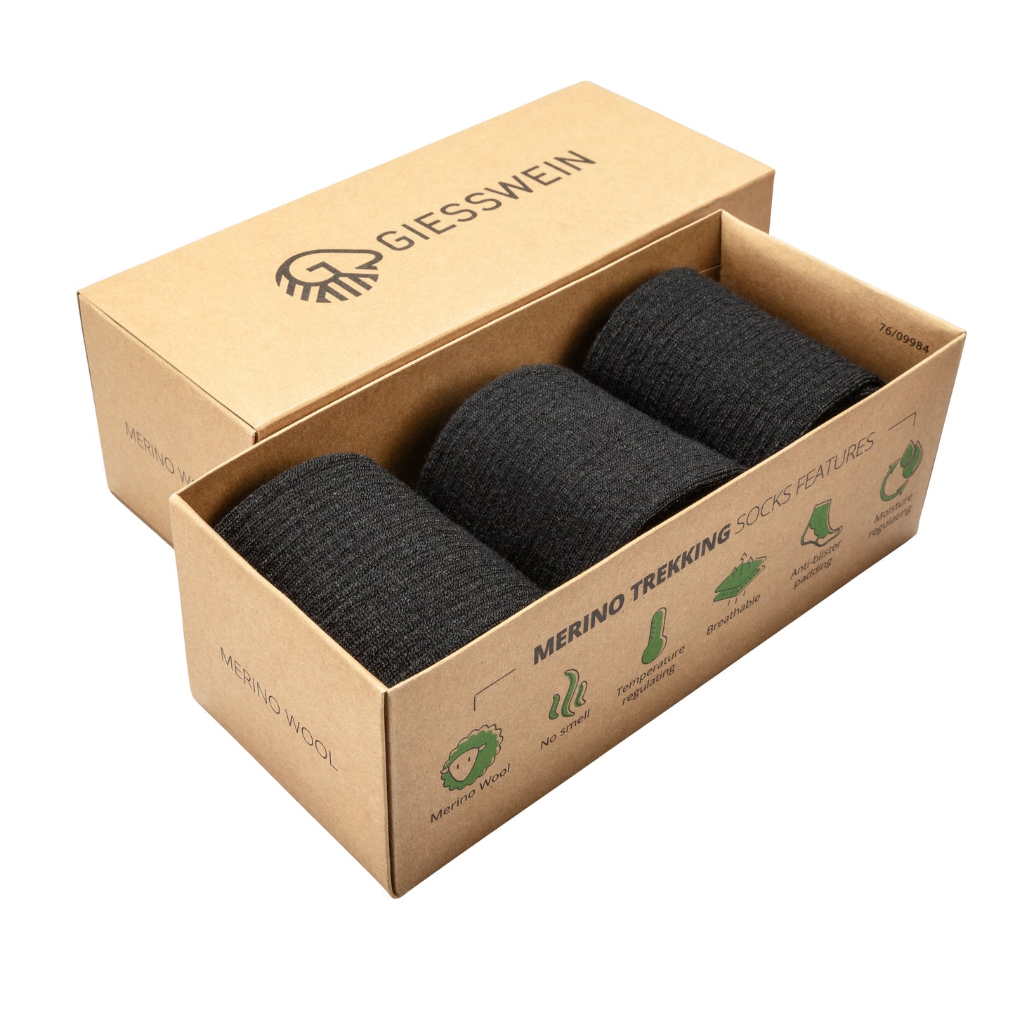 Trekkingsocken Merino Wolle (3er-Pack)
