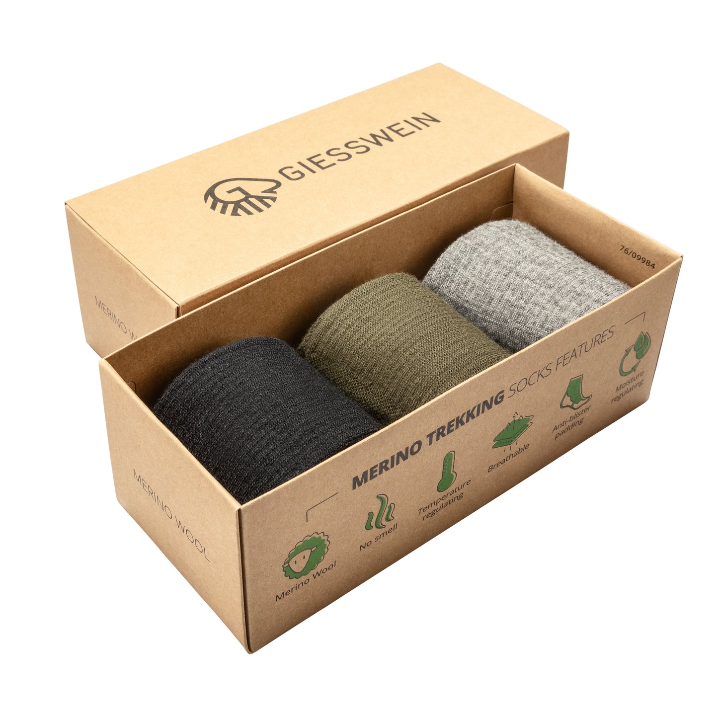 Trekkingsocken Merino Wolle (3er-Pack)