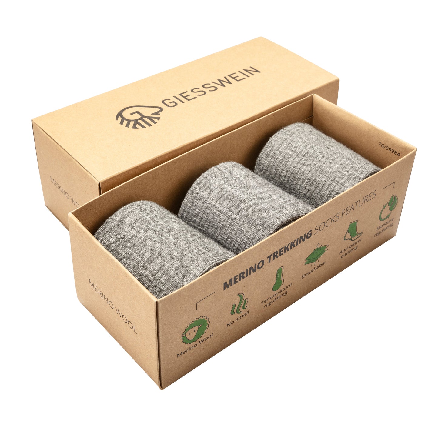 Trekkingsocken Merino Wolle (3er-Pack)