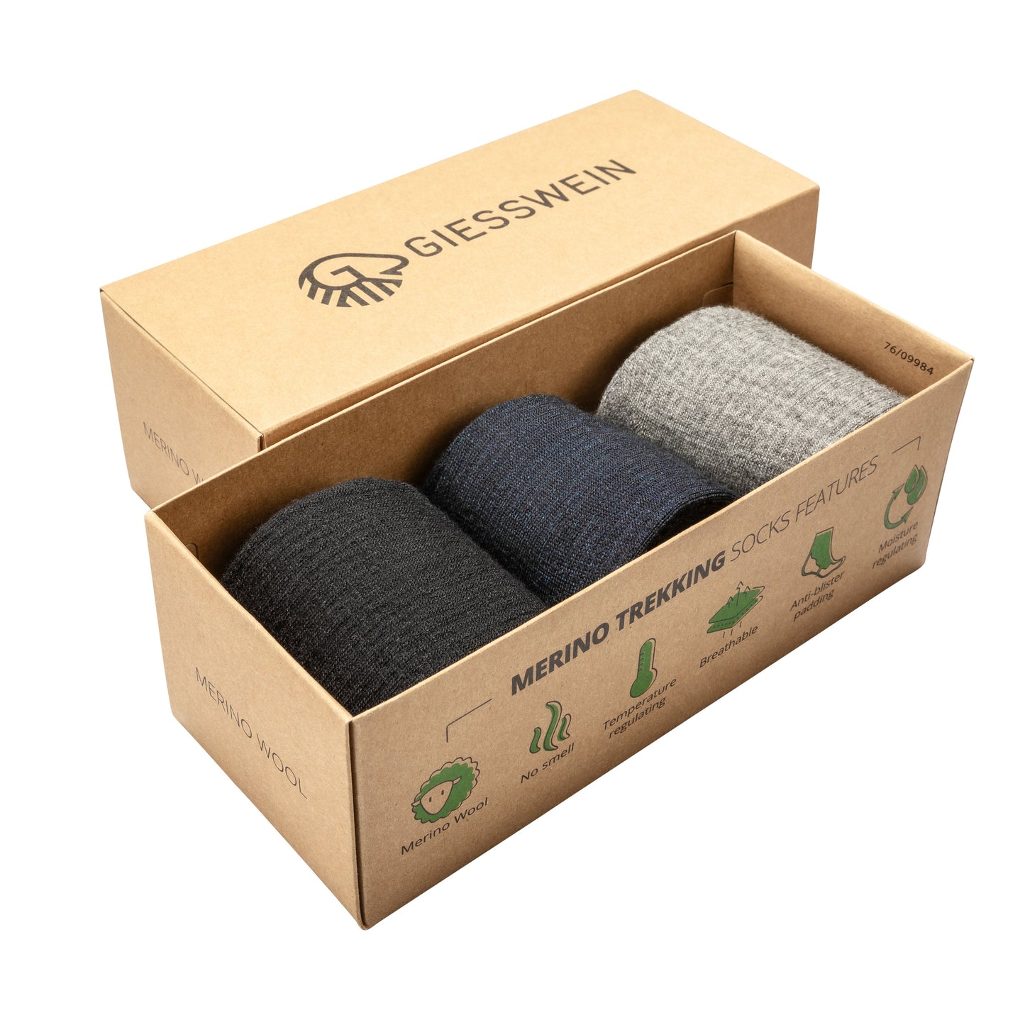 Trekkingsocken Merino Wolle (3er-Pack)