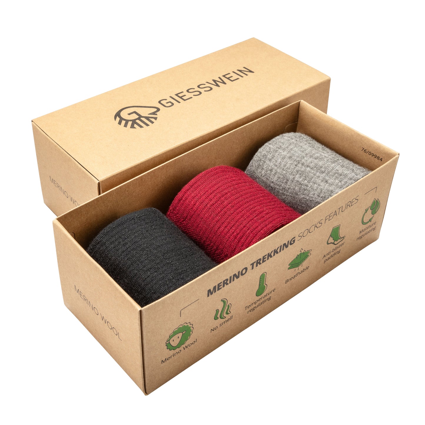 Trekkingsocken Merino Wolle (3er-Pack)