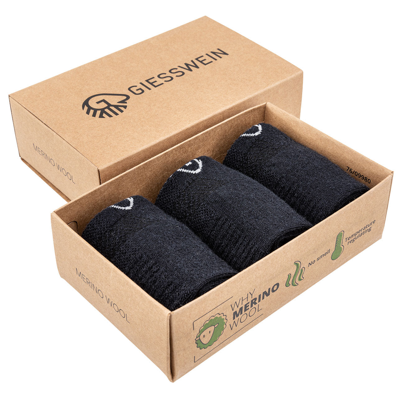 Sneaker Socken Merino Wolle (3er-Pack)