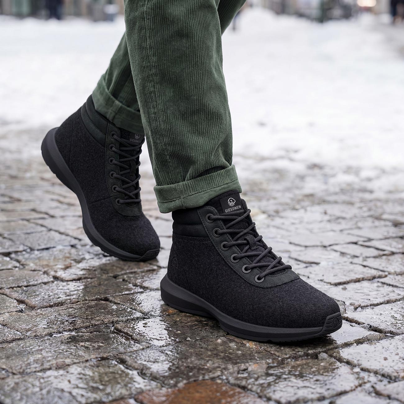 Wool Sneaker High Top Men