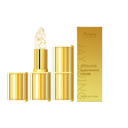 Farbwechselnder Lippenbalsam mit Goldfolie