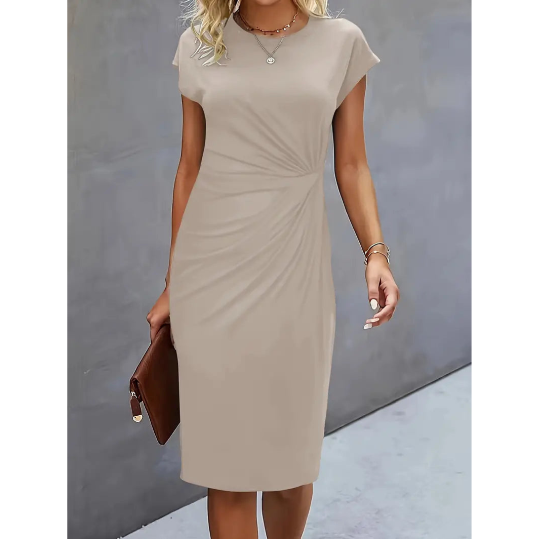 Zwergini-Mode | Damen Taillenakzent Stil Kleid Kurzärmlich