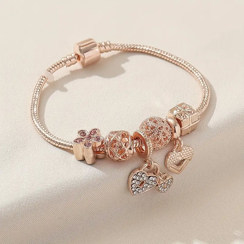 Zwergini-Mode Modisches Armband mit Strasssteinen und Blumen