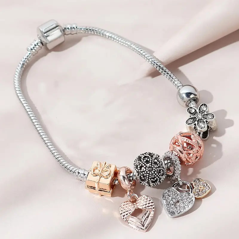 Zwergini-Mode Modisches Armband mit Strasssteinen und Blumen