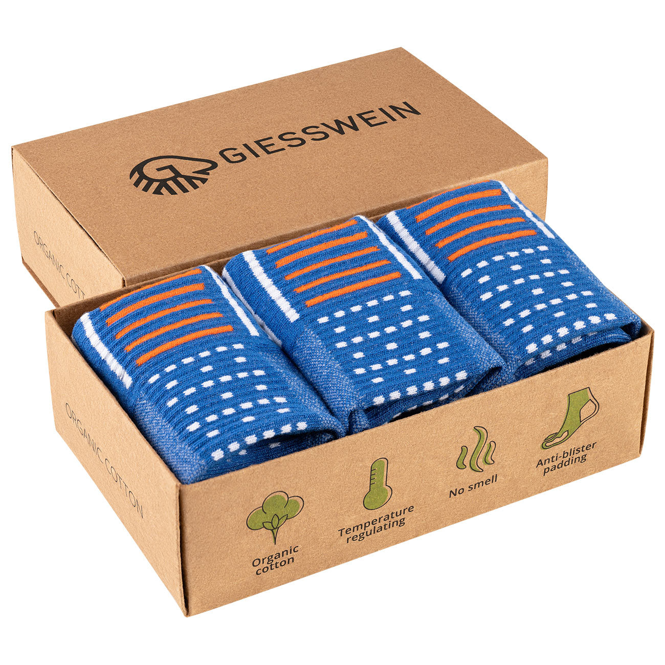Laufsocken Bio-Baumwolle (3er-Pack)