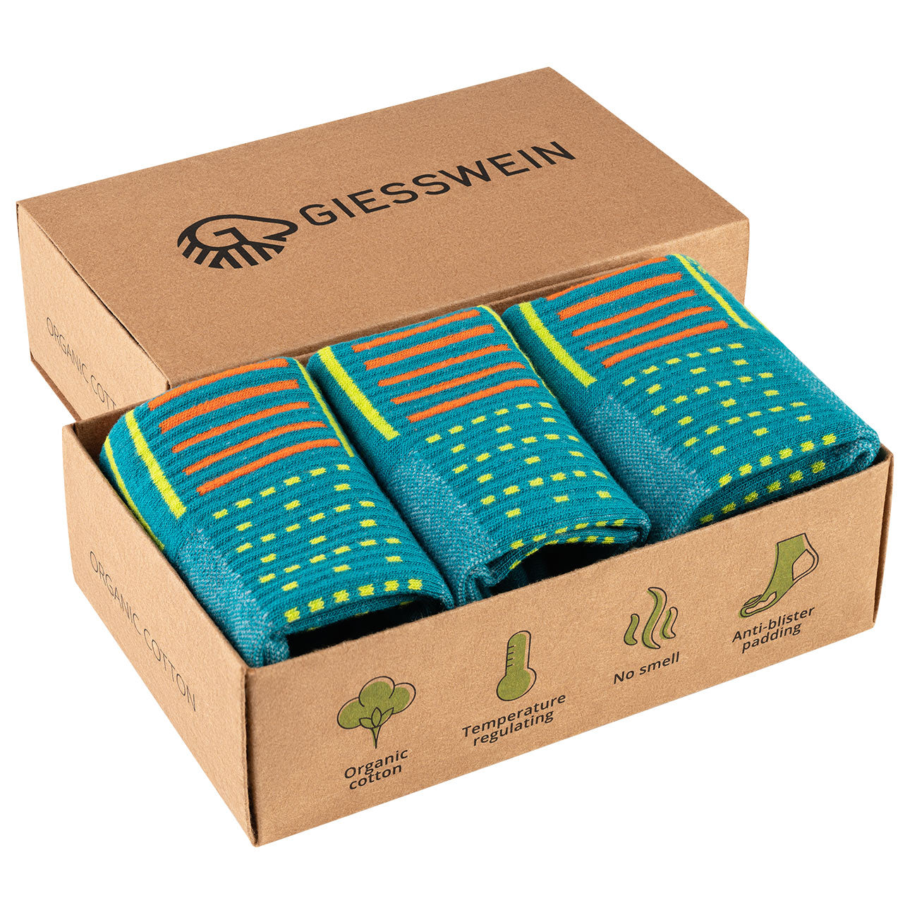 Laufsocken Bio-Baumwolle (3er-Pack)