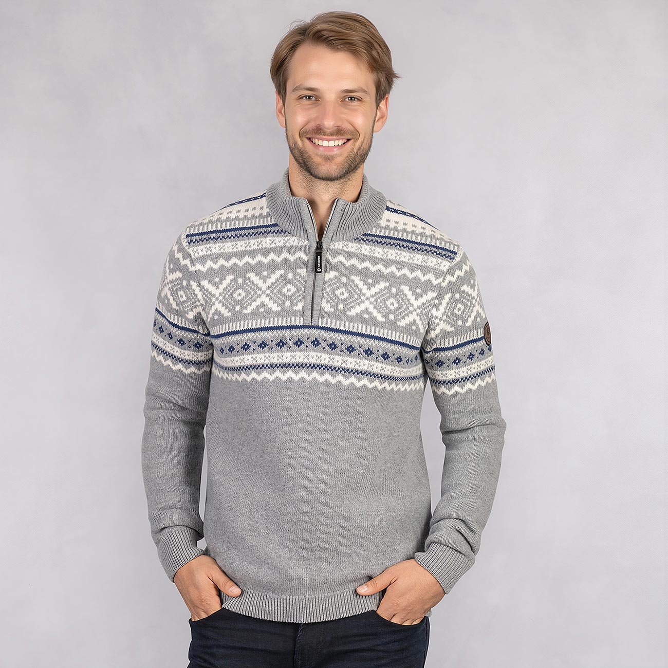 Nordic Sweater Zip Herren