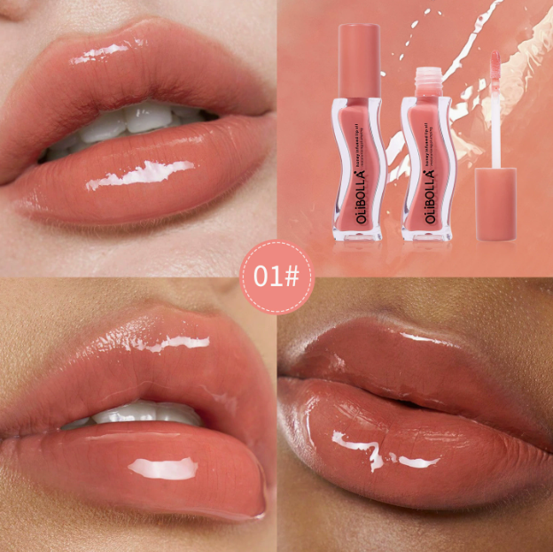Lippenöl-Gloss mit Eiscreme-Aroma, Wet-Look-Spiegelglanz