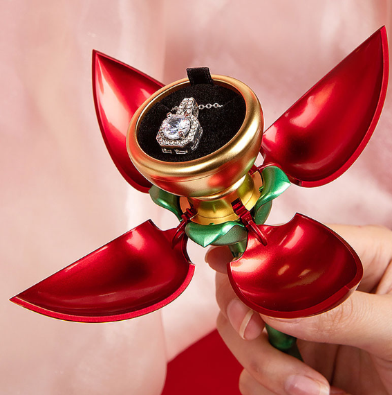 Rosen-Schmuckbox als Valentinsgeschenk