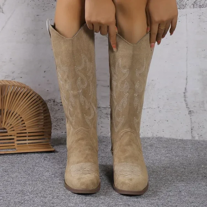 Klassische Cowboy Stiefel Damen