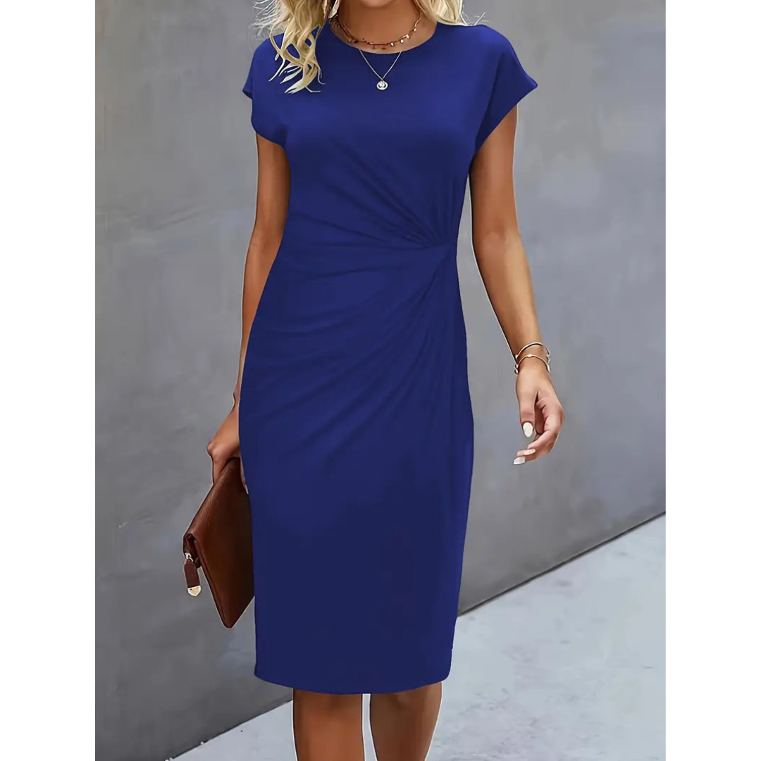 Zwergini-Mode | Damen Taillenakzent Stil Kleid Kurzärmlich
