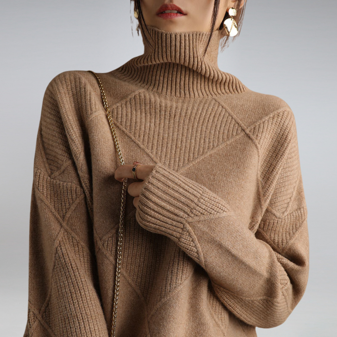 Kuscheliger Kaschmir Damen Rollkragenpullover