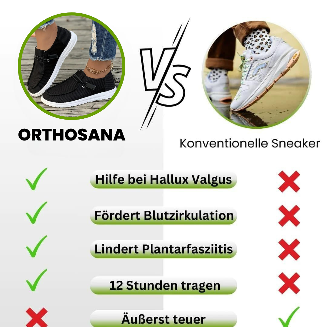 OrthoSana - orthopädische schmerzlindernde Freizeitschuhe für Damen - Sonderaktion 1+1 Gratis