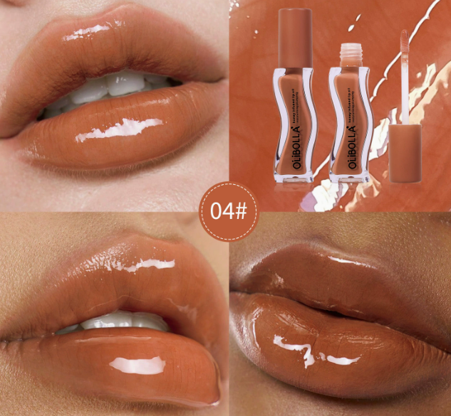 Lippenöl-Gloss mit Eiscreme-Aroma, Wet-Look-Spiegelglanz