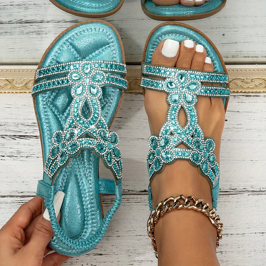 Zwergini-Mode | Frauen stilvolle Sandalen glänzend