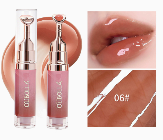 Plumping Lipgloss mit kühlender Metallspitze, Spiegelglanz