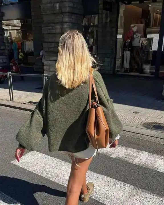 Zwergini-Mode - Flauschiger Oversize Strickpullover