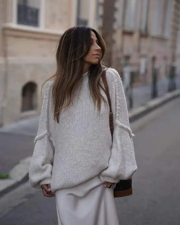 Zwergini-Mode - Flauschiger Oversize Strickpullover