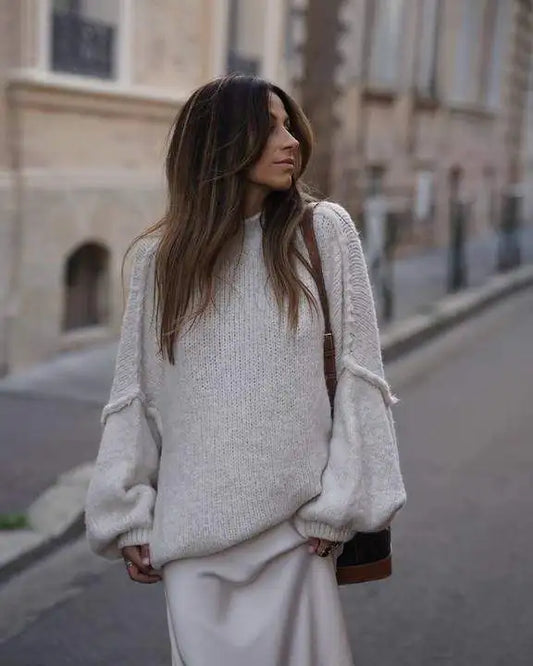 Zwergini-Mode - Flauschiger Oversize Strickpullover