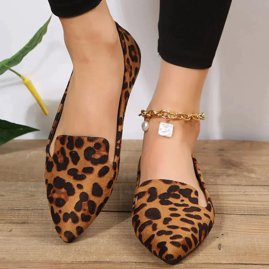 Zwergini-Mode | Orthopädische Leopard Spitze Zehen Loafers