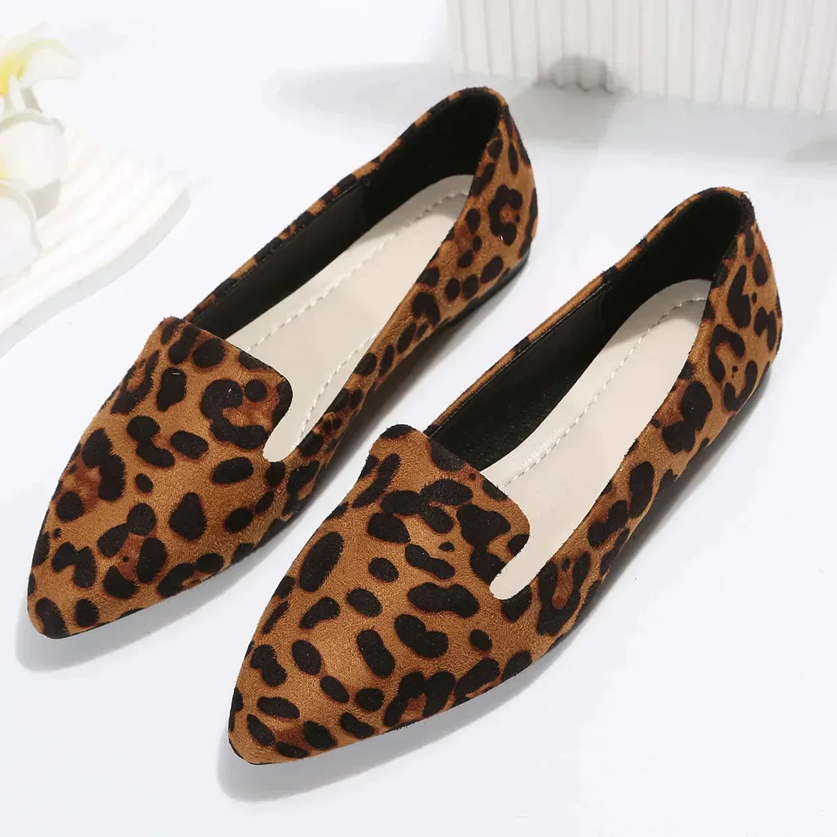 Zwergini-Mode | Orthopädische Leopard Spitze Zehen Loafers