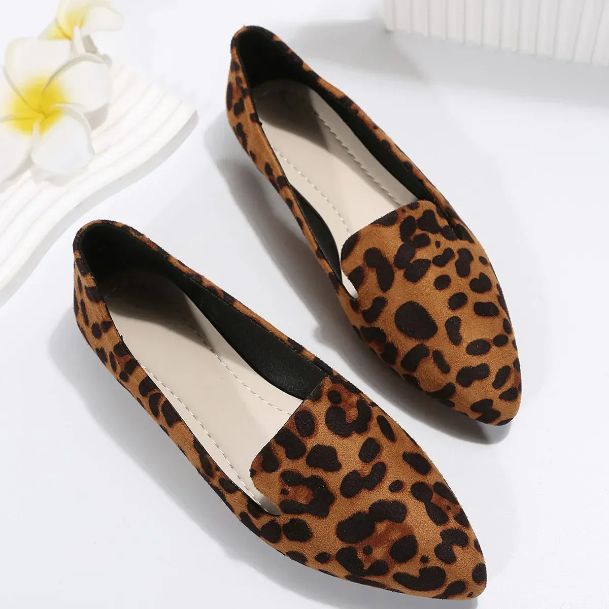 Zwergini-Mode | Orthopädische Leopard Spitze Zehen Loafers