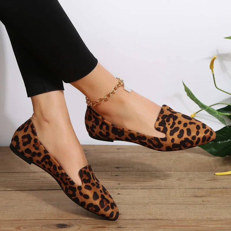 Zwergini-Mode | Orthopädische Leopard Spitze Zehen Loafers