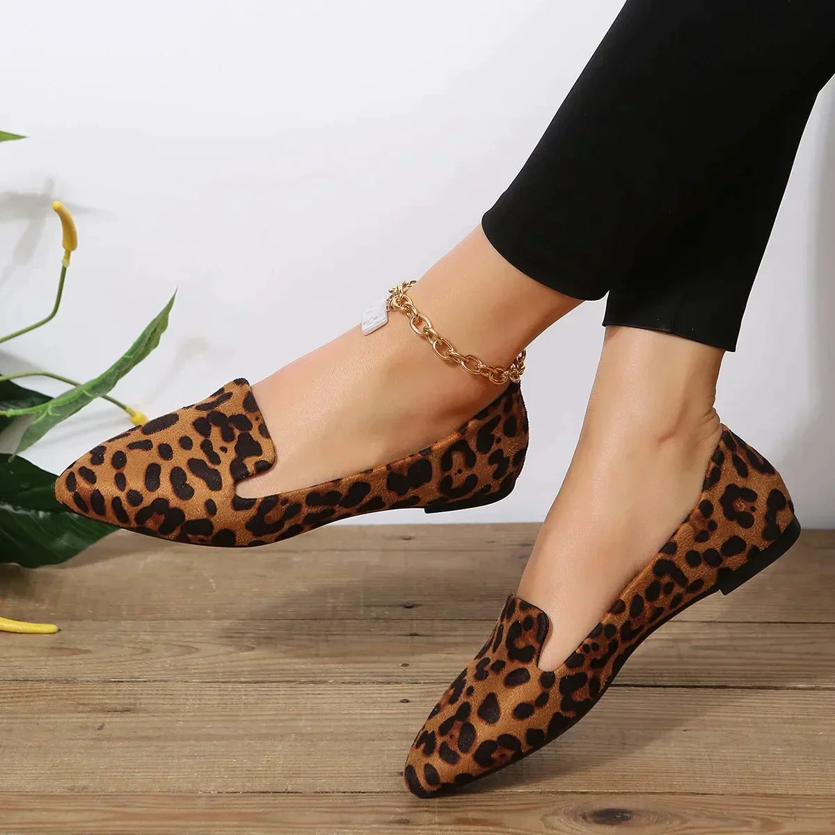 Zwergini-Mode | Orthopädische Leopard Spitze Zehen Loafers