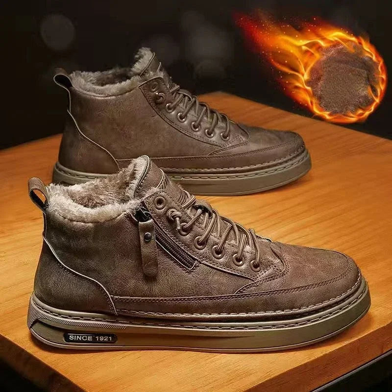Nordtrek – Herren Schneestiefel mit warmem Baumwollfutter und Anti-Rutsch-Sohle