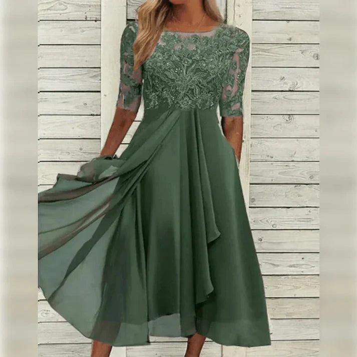 Zwergini-Mode | Midikleid aus Spitze und Chiffon