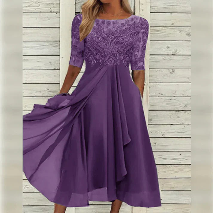 Zwergini-Mode | Midikleid aus Spitze und Chiffon