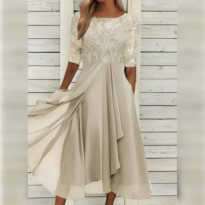 Zwergini-Mode | Midikleid aus Spitze und Chiffon