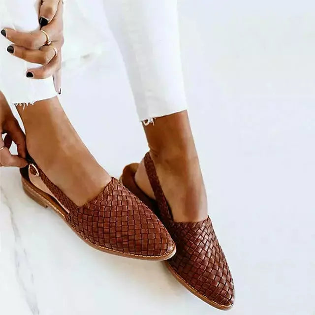 Zwergini-Mode Geflochtene Spitze Flache Schuhe