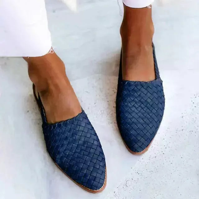 Zwergini-Mode Geflochtene Spitze Flache Schuhe
