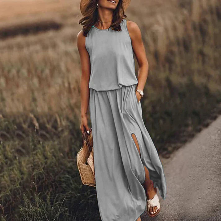 Zwergini-Mode – entspanntes weißes maxikleid