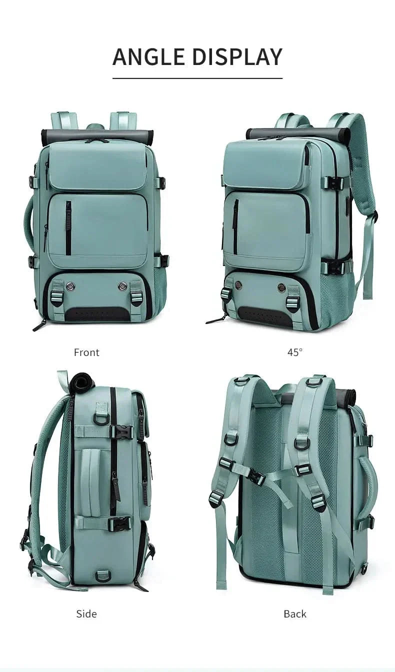 kaufsy | Großer wasserdichter Reiserrucksack mit USB-Anschluss