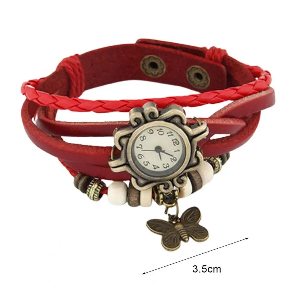 Zwergini-Mode – Damen-Accessoire-Uhr mit Vintage-Blumenarmband
