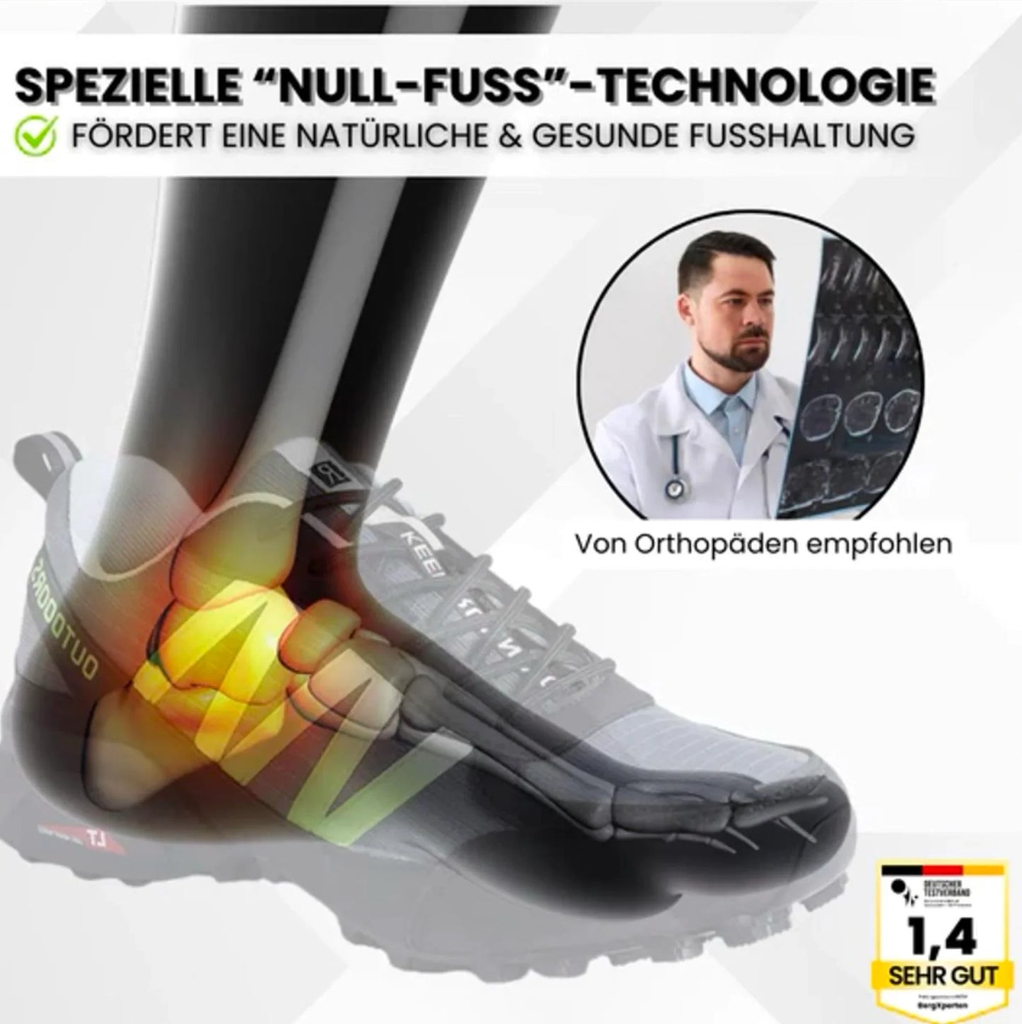 OrthoTrekking Soft - extrem bequeme & schmerzlindernde Trekking u.- Wanderschuhe - UltraSoft - Sonderaktion 1+1 Gratis
