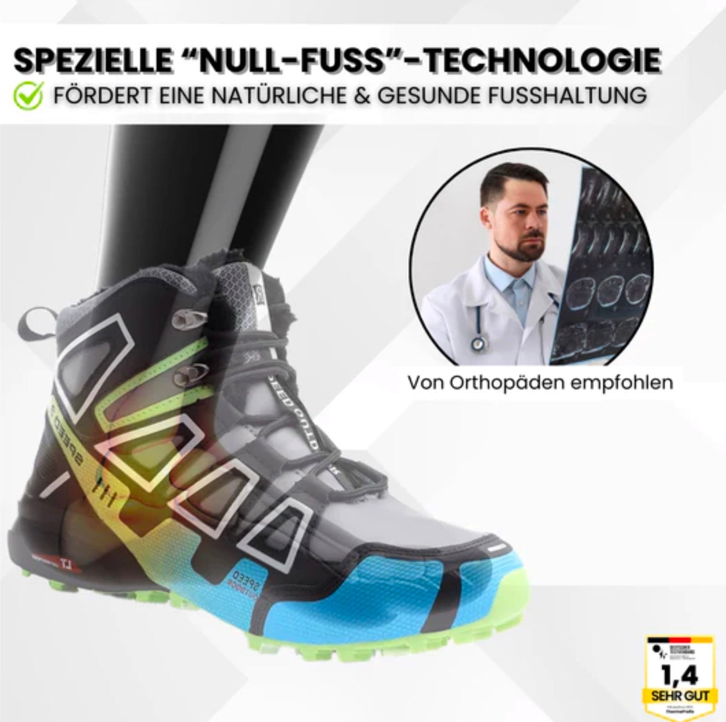OrthoTrekking Pro Hallux – ergonomische Hallux Valgus Wander u.-Trekkingschuhe
