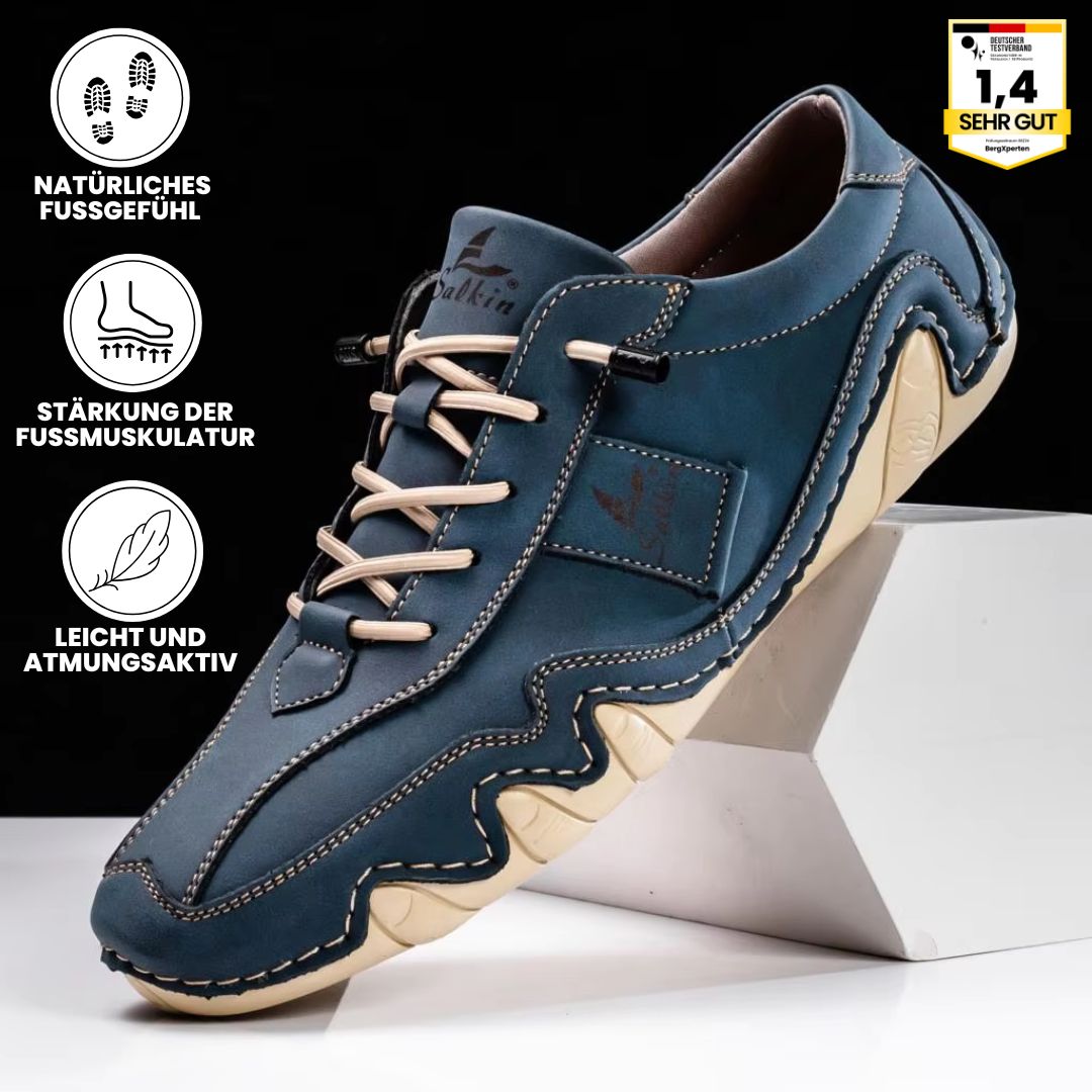 Ibex - ergonomischer, schmerzlindernder & wasserdichter Leder-Barfußschuh für sicheres, gelenkschonendes Gehen für Senioren