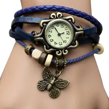 Zwergini-Mode – Damen-Accessoire-Uhr mit Vintage-Blumenarmband