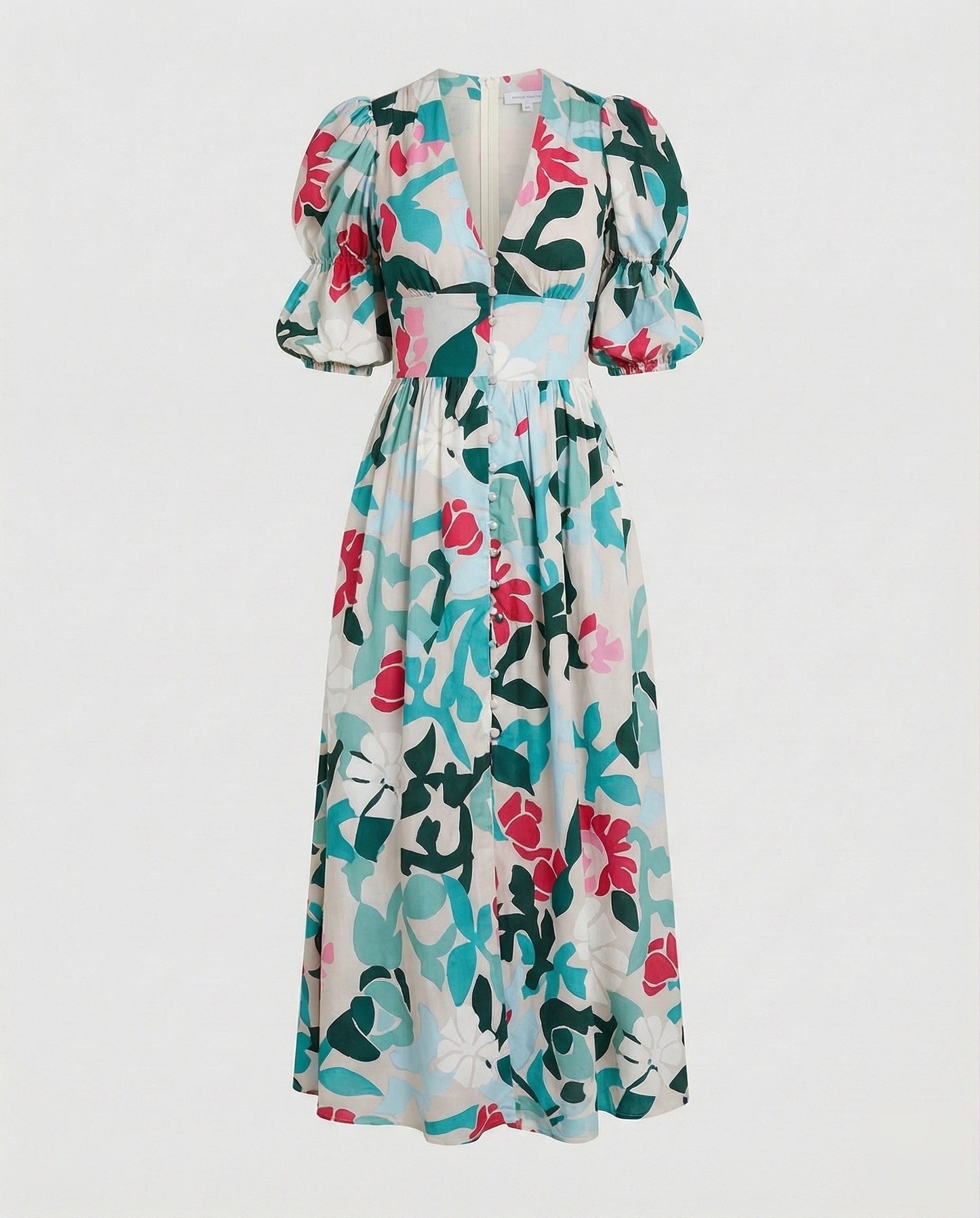 Damen V-Ausschnitt-Kleid mit Korsagen-Taille