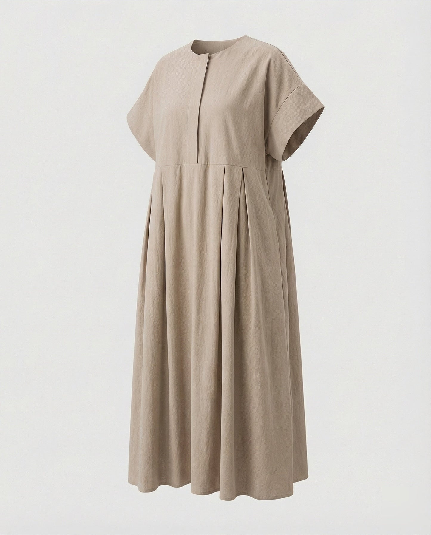 Damen weites Maxikleid mit kastiger Silhouette