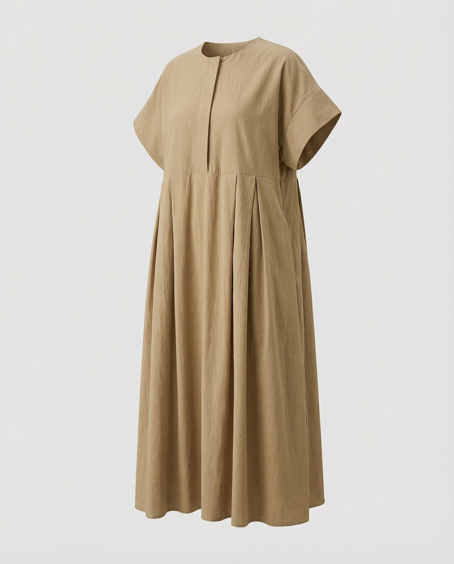 Damen weites Maxikleid mit kastiger Silhouette
